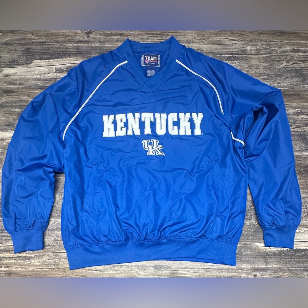 Kentucky Wildcats Pullover - UK Y2K Blue Nylon Pullover Jacket Medium - GUC